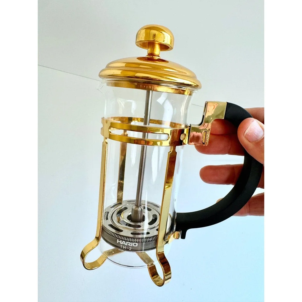 Hario TH-2 Gold French Press Coffee Maker 2 Cup Made in Japan‎ Glass